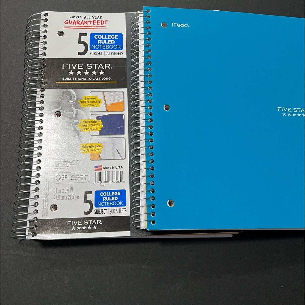 Five Star College Ruled Notebooks (Set of Two)